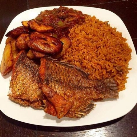 Classic Jollof Rice at Liberian Cuisine Bar and Grill in Edmonton, AB
